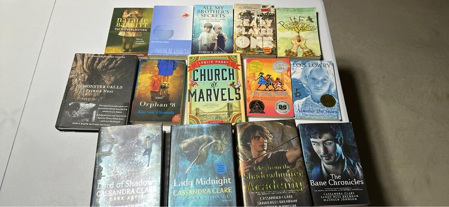 Multiple books for sale