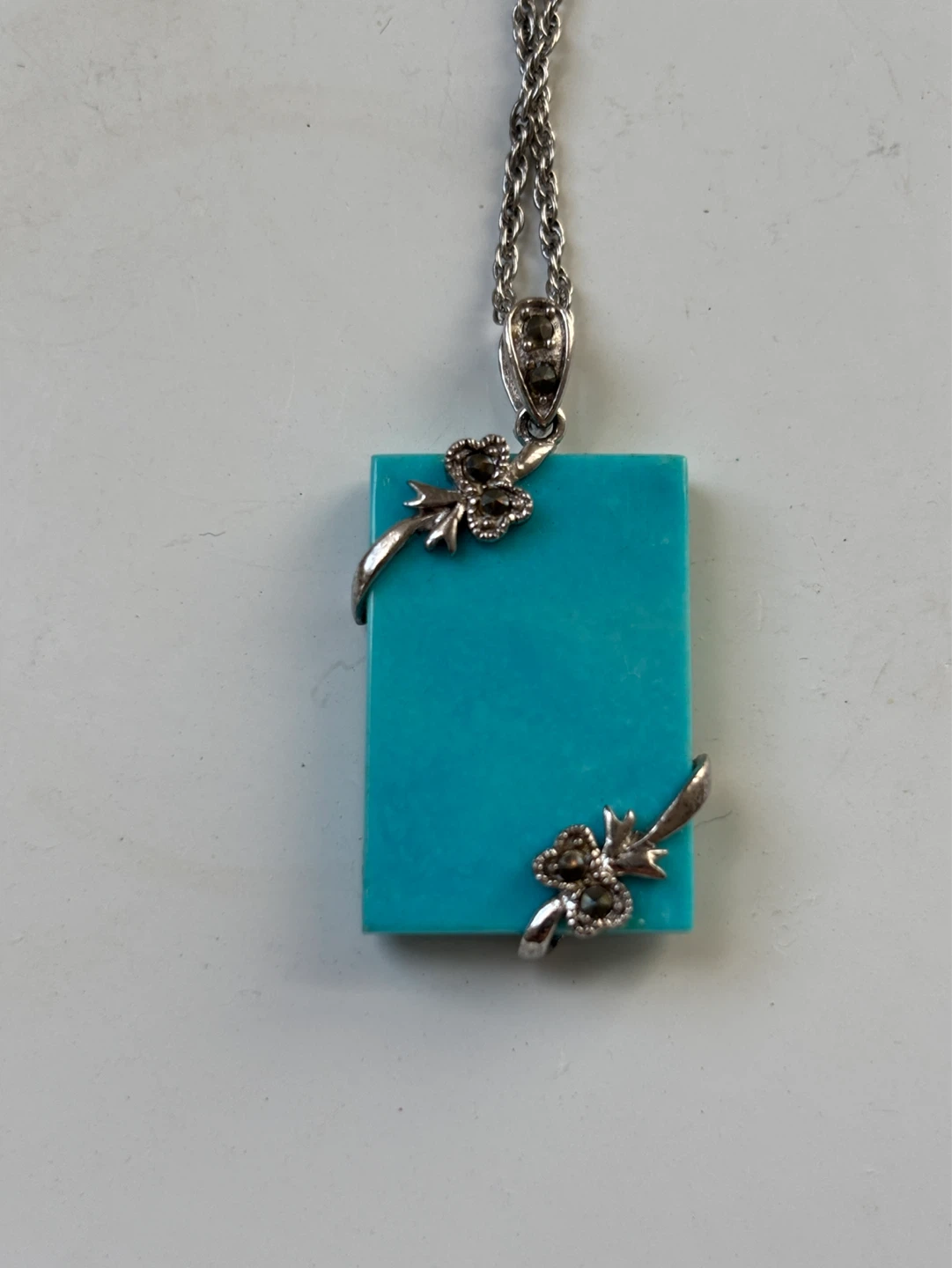 Sterling Silver Turquoise Pendant Necklace - photo 5