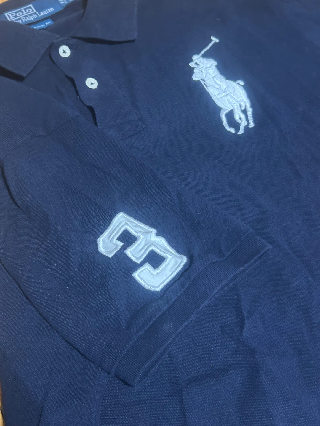 Polo Ralph Lauren Custom Fit Navy Blue Polo Shirt XXL - photo 3
