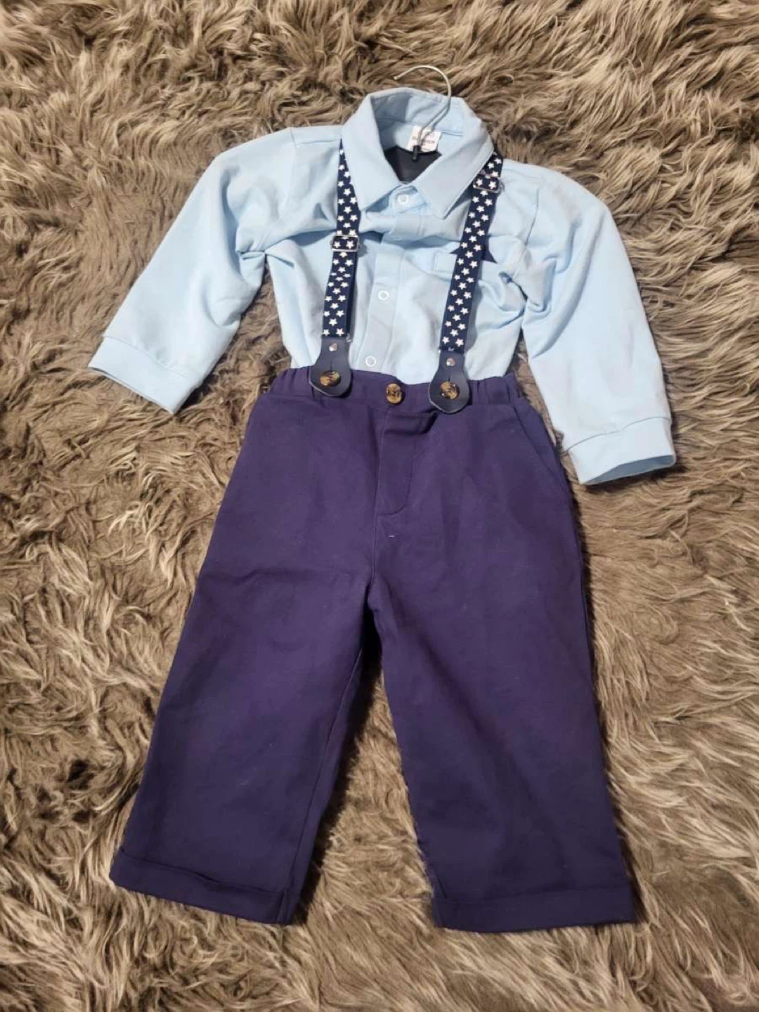 Baby Boy blue Bodysuit & Pants Set