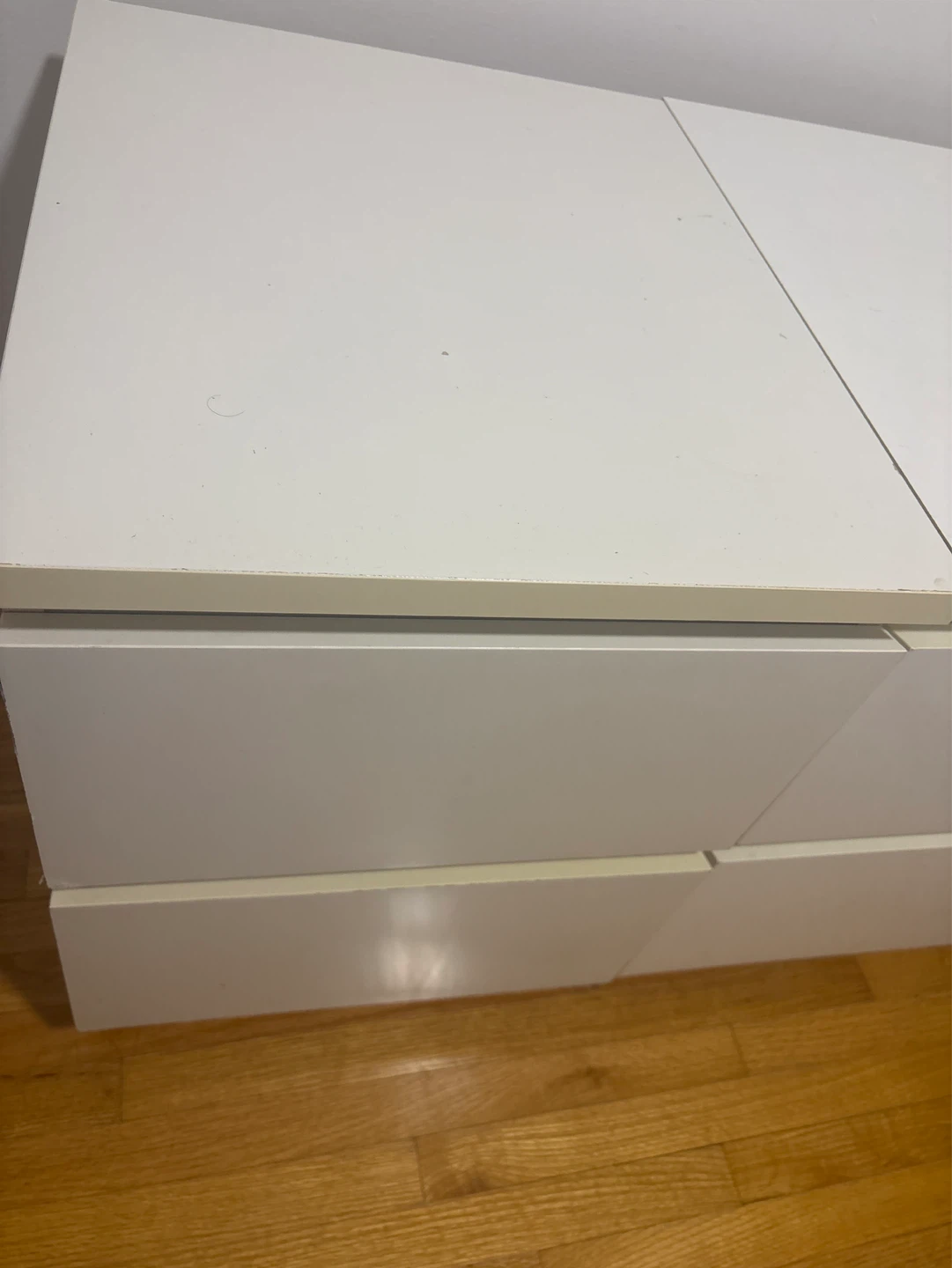 White IKEA 2-Drawer Nightstands - photo 2