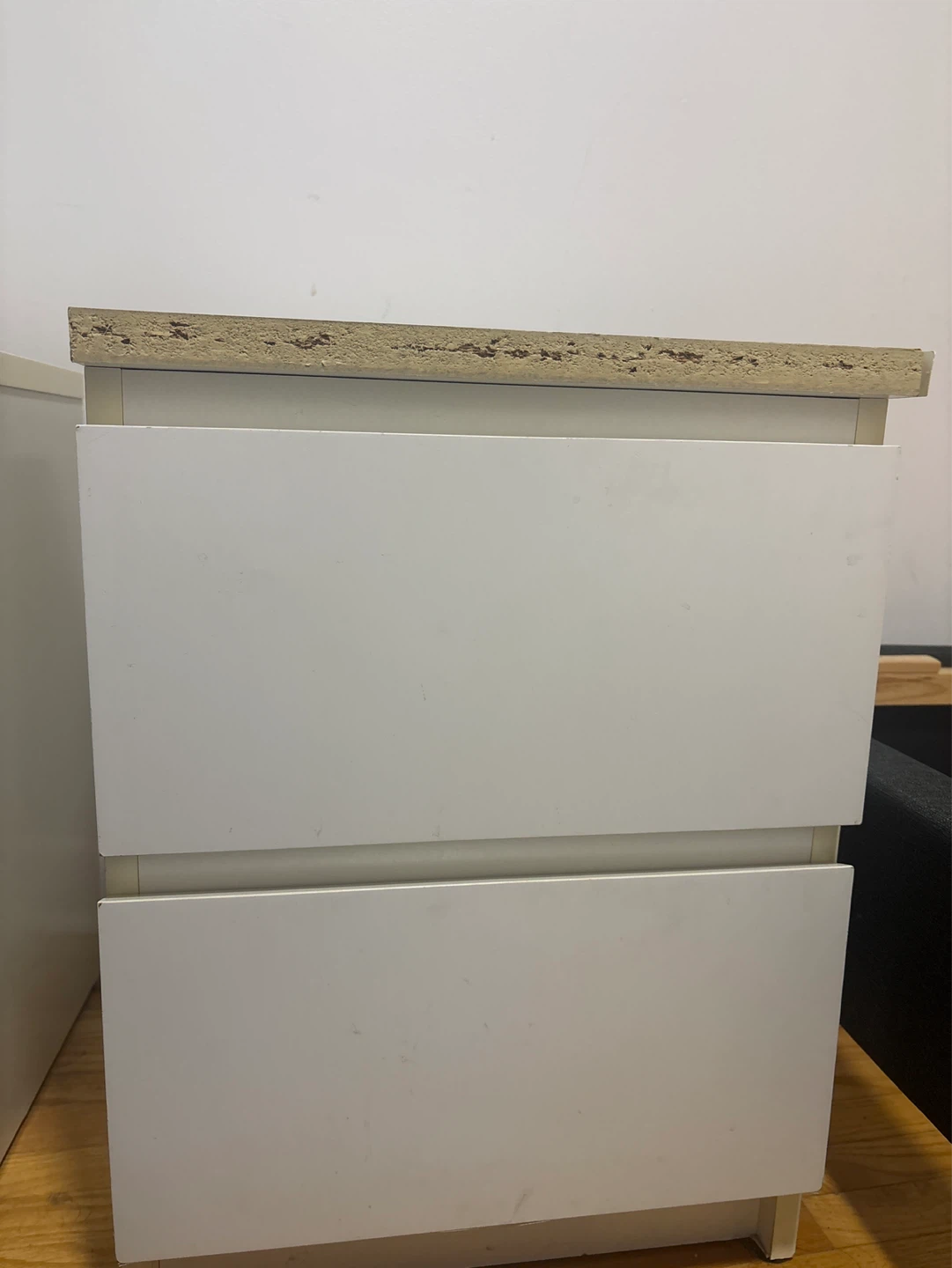 White IKEA 2-Drawer Nightstands - photo 3