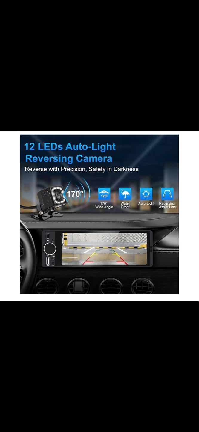Single Din Car Stereo with Apple CarPlay & Android Auto - photo 4