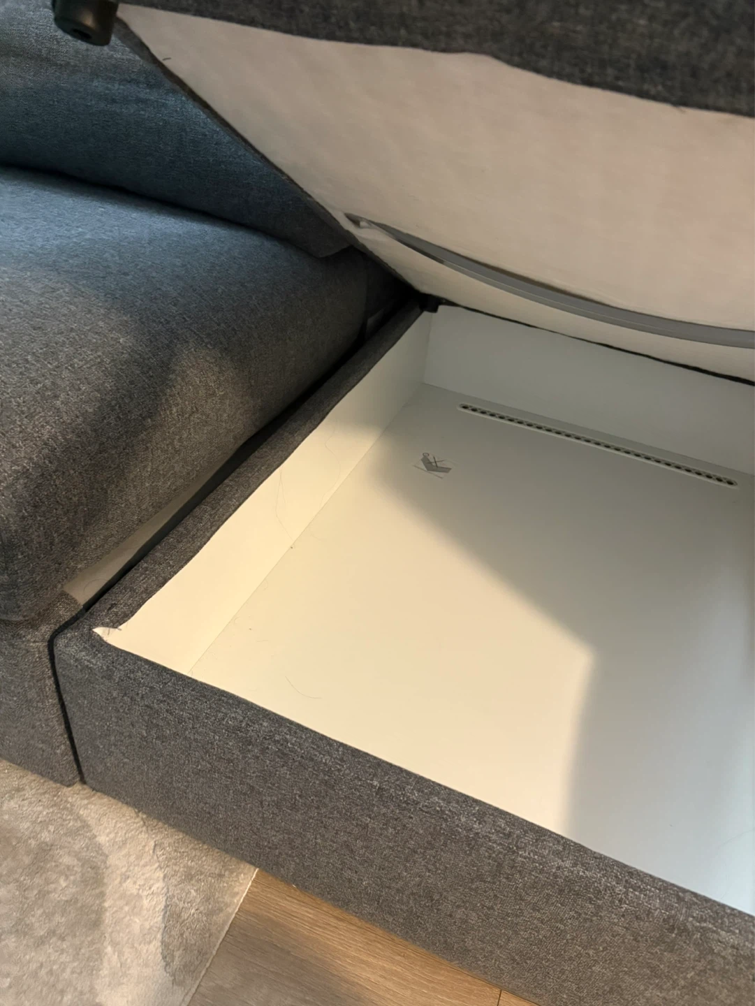 IKEA Grey Sectional Sofa with Storage - photo 2