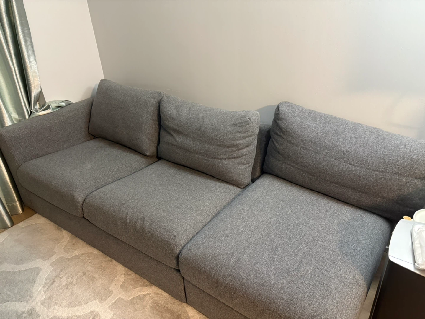 IKEA Grey Sectional Sofa with Storage