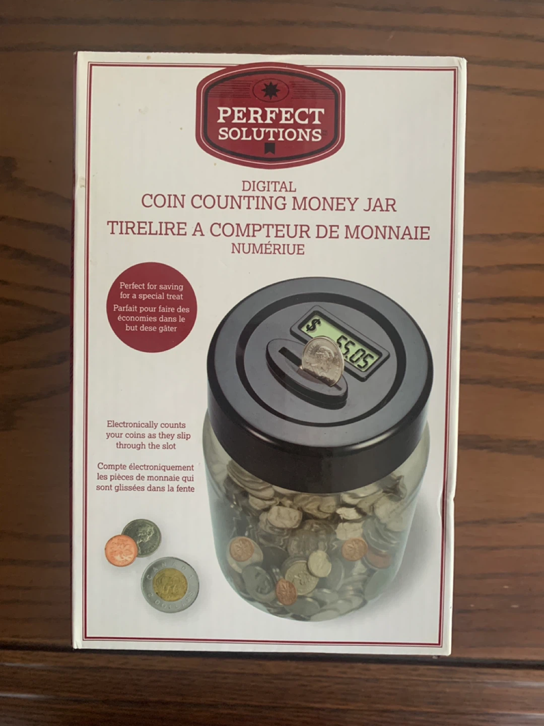 Perfect Solutions Digital Coin Counting Money Jar