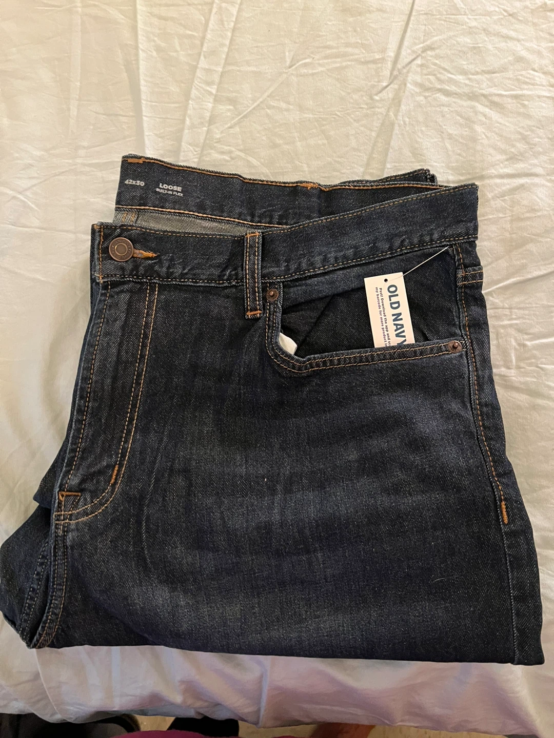 Old Navy Men's Loose Fit Jeans Size 42x30 Dark Wash