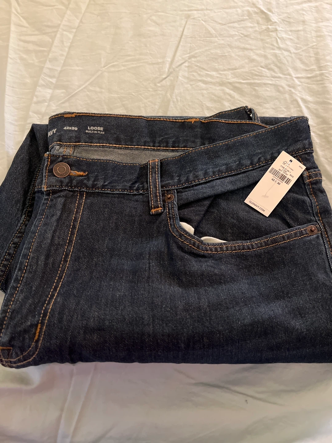 Old Navy Men's Loose Fit Jeans Size 42x30 Dark Wash - photo 2