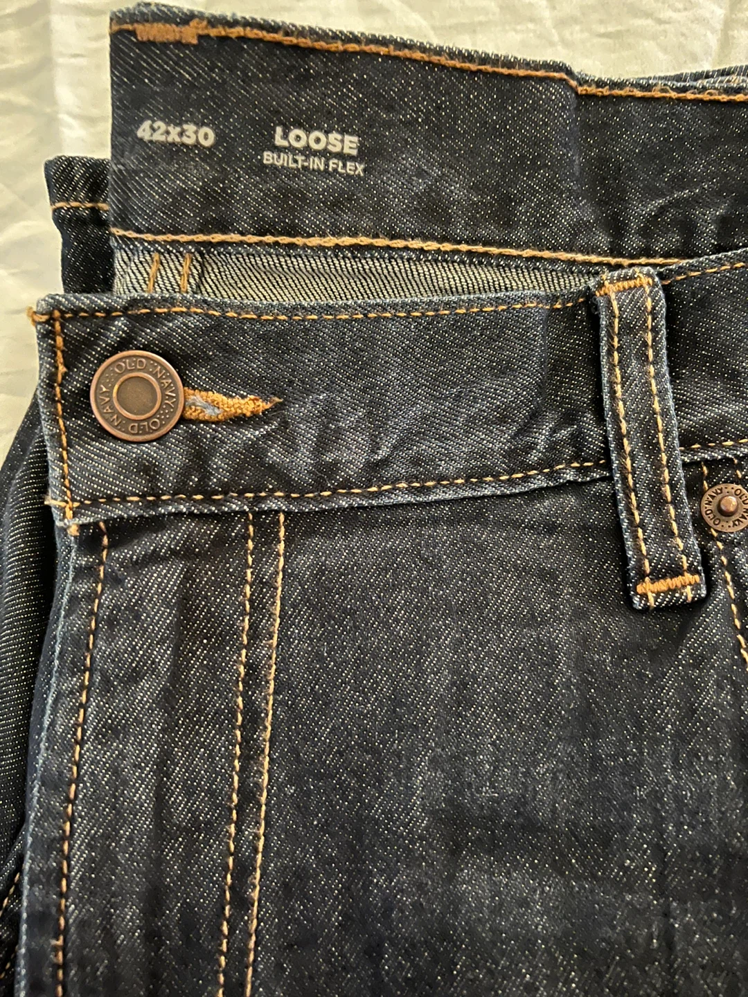 Old Navy Men's Loose Fit Jeans Size 42x30 Dark Wash - photo 5