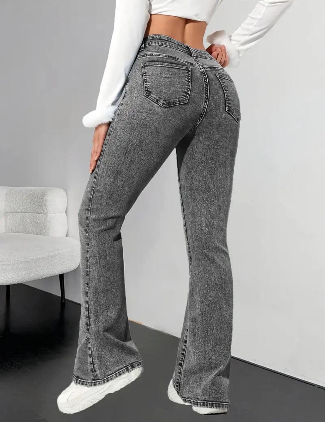 New Women's Grey Cotton Jeans - photo 3