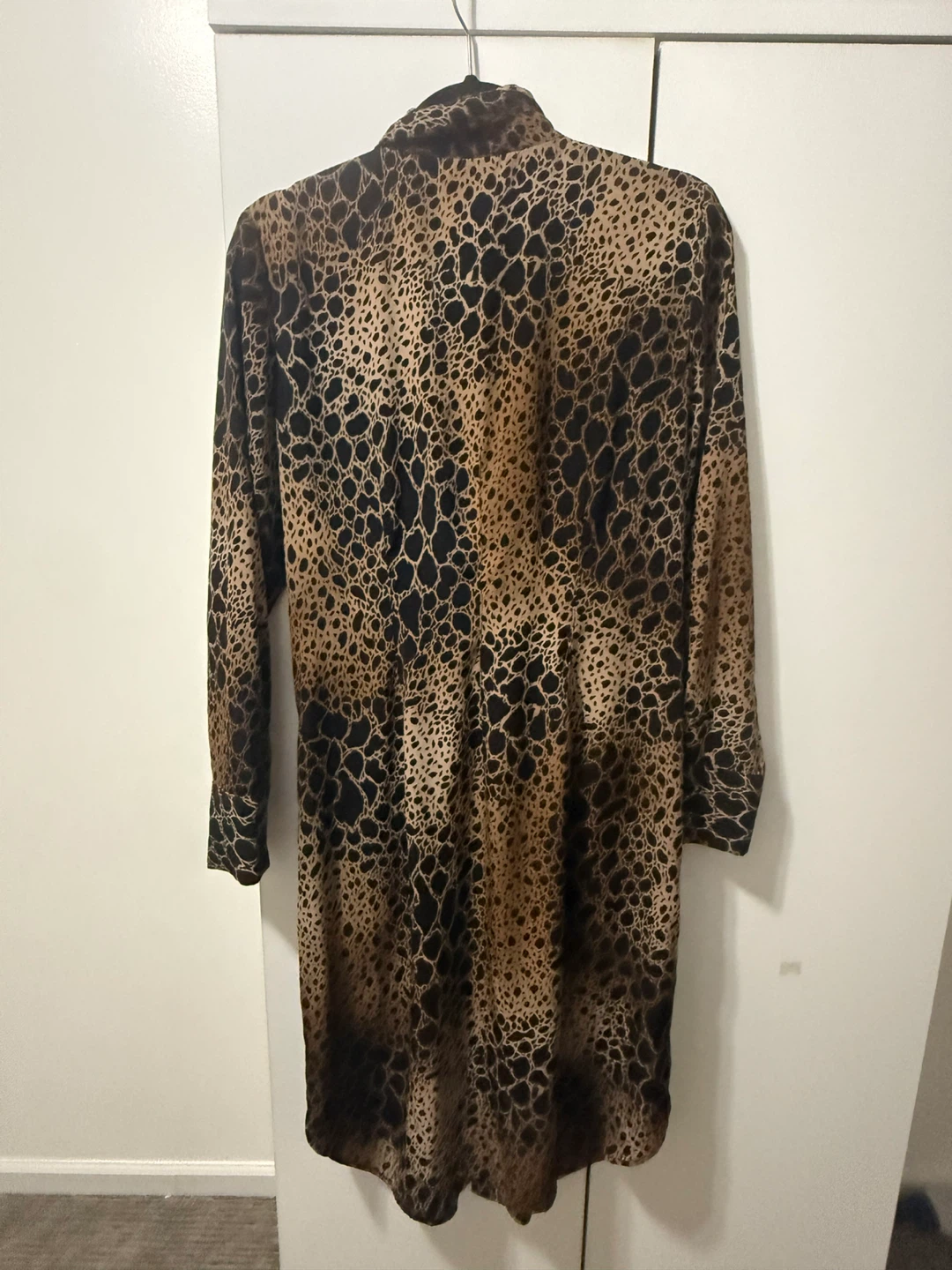 Alfani Leopard Print Button-Down Shirt Dress Size 10 - photo 4