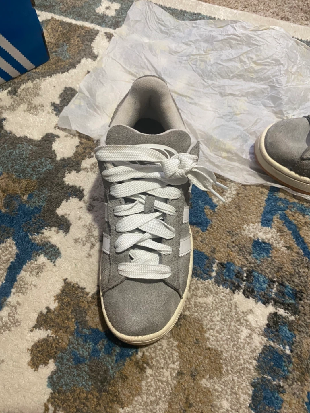 Adidas Campus Grey Suede Sneakers Men's US 8.5