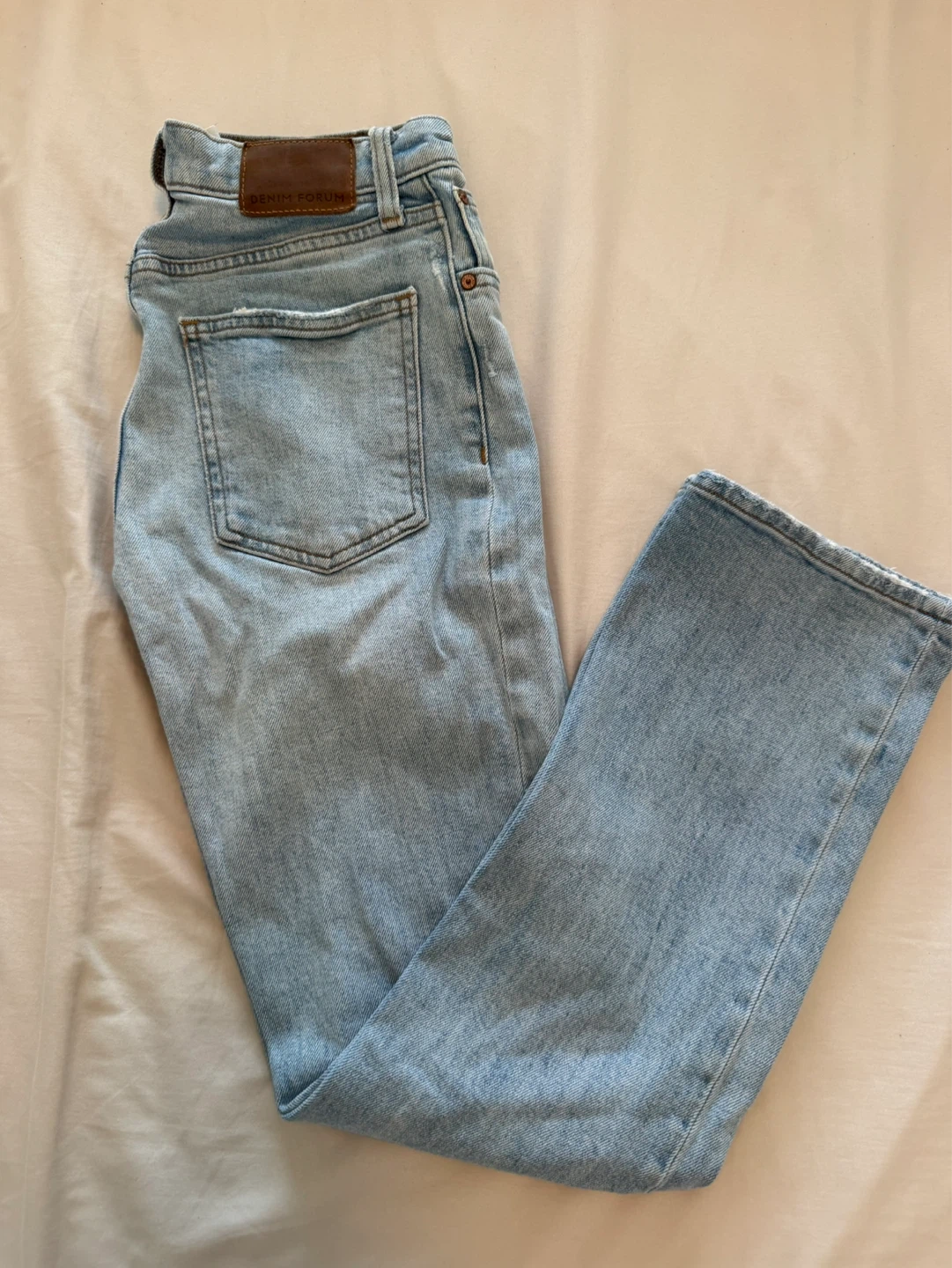 Denim forum arlo high rise straight jeans