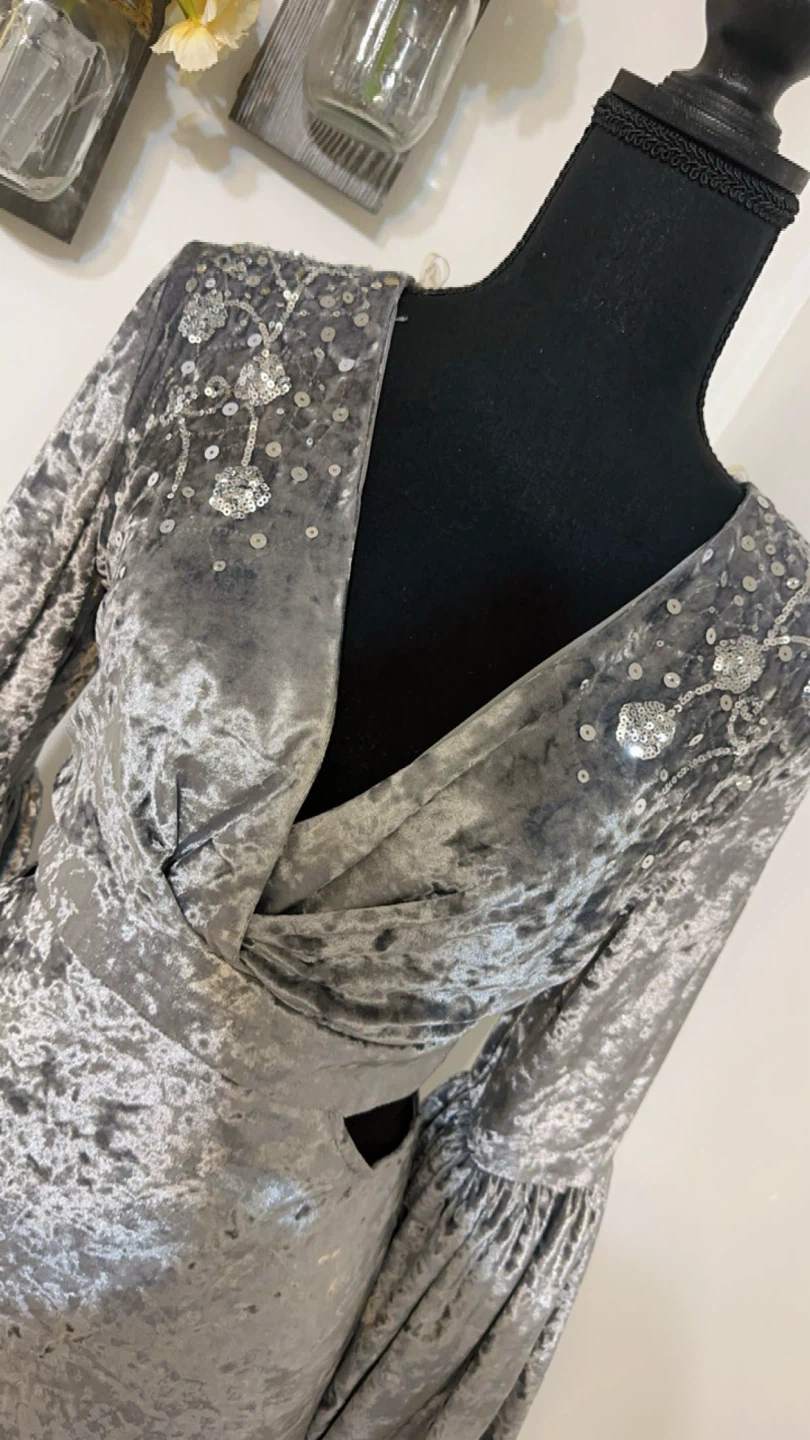 Crushed Velvet Sequin Dress - photo 4