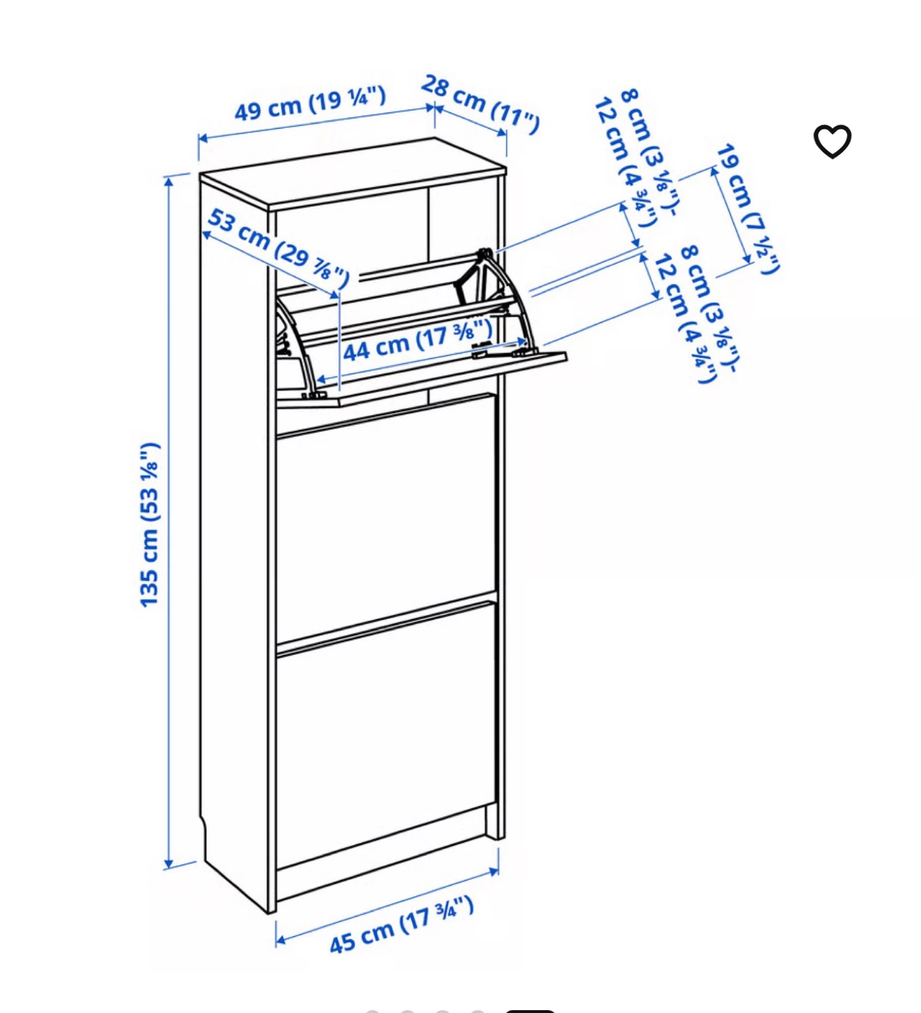 White Tall Shoe Cabinet Organizer