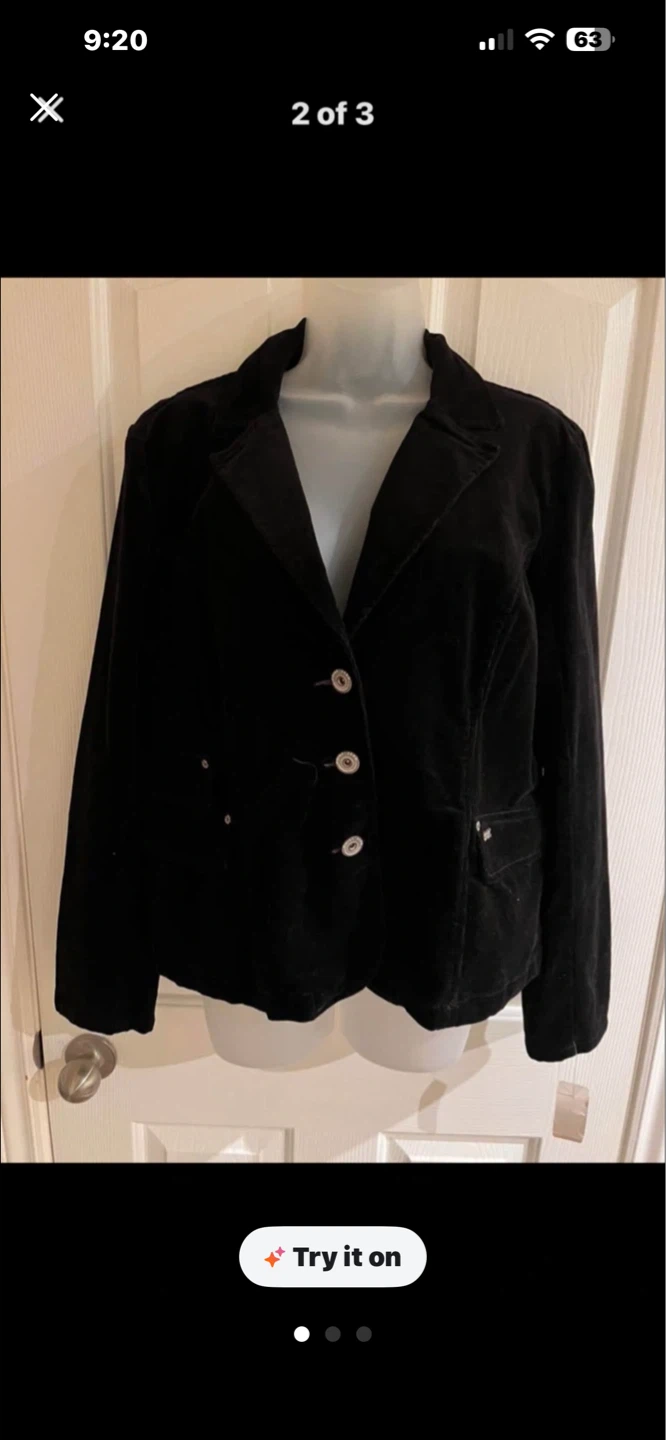 Black Velvet Blazer XL