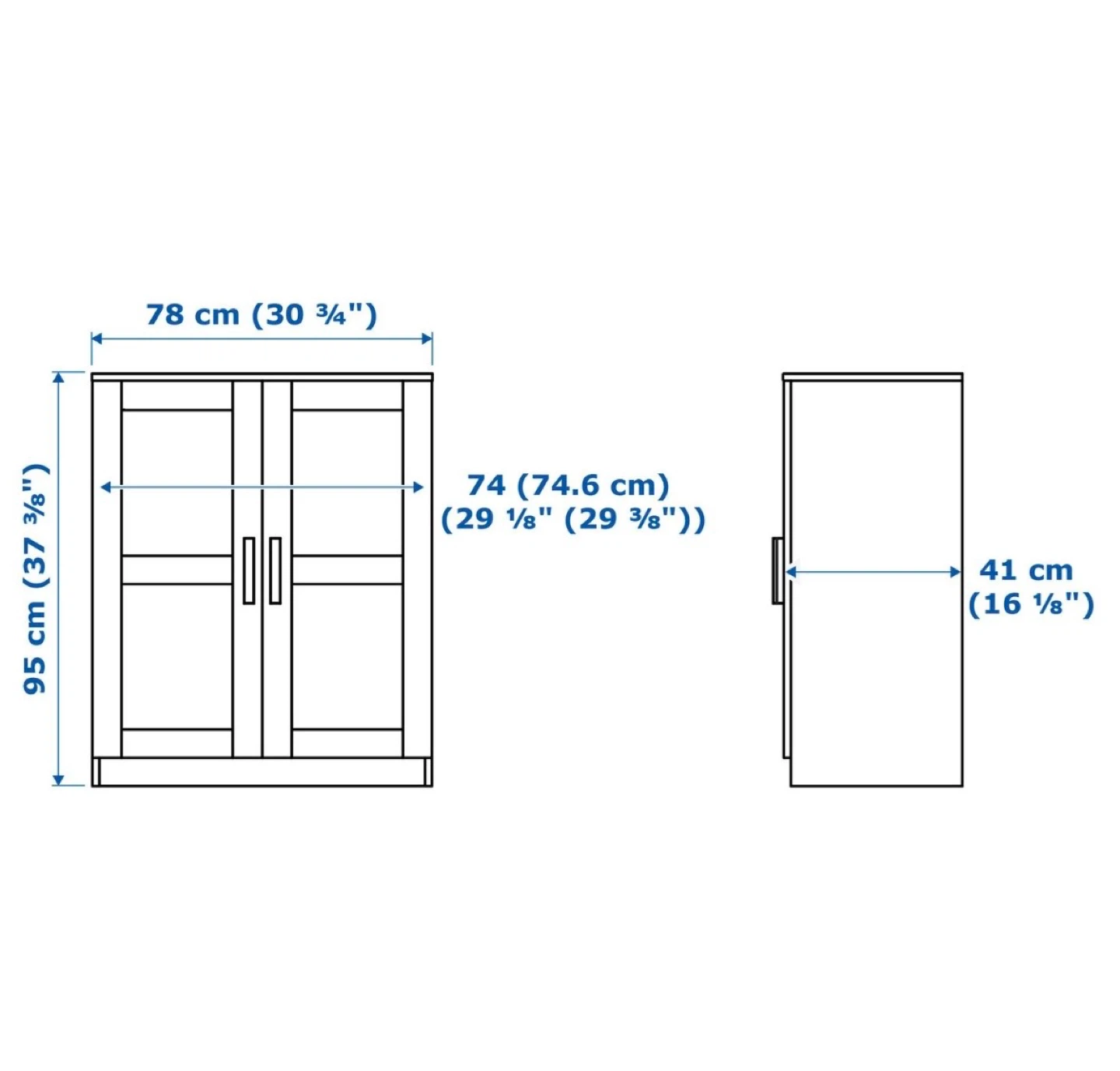 IKEA HEMNES 2-Door Cabinet - Black - photo 4
