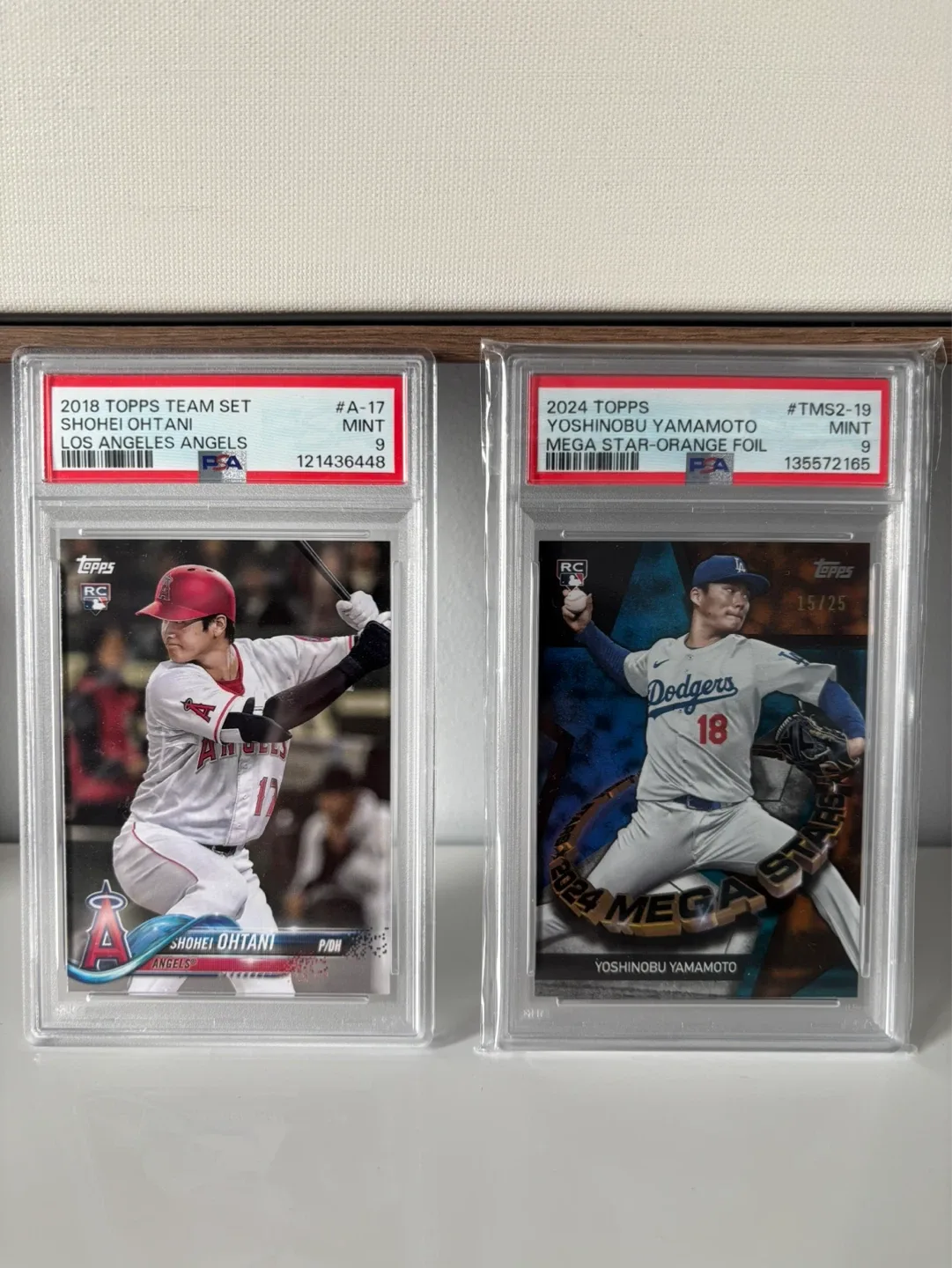 2018 Topps Shohei Ohtani & 2024 Topps Yoshinobu Yamamoto Lot