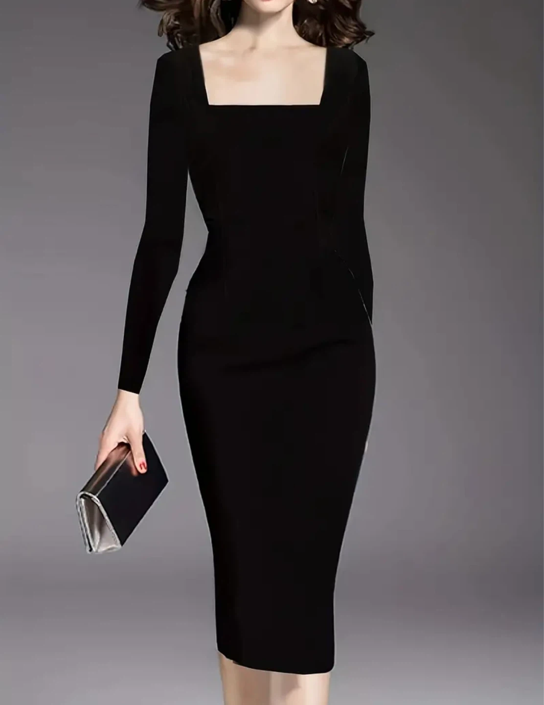 New Women's Black Pencil Dress