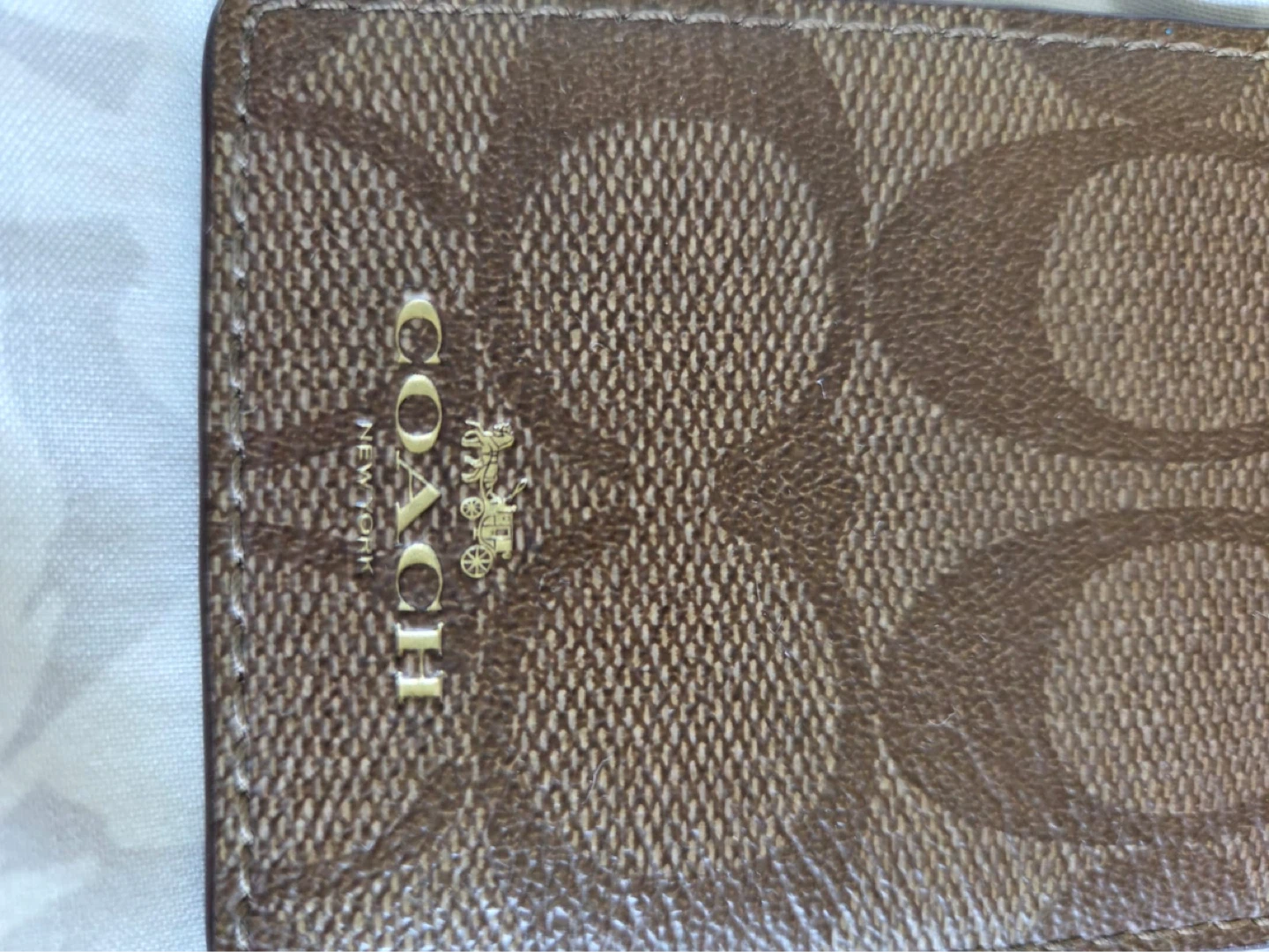 Coach Signature Canvas Card Holder with Lanyard - photo 2