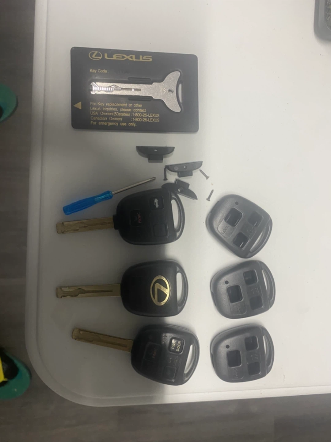 Lexus Key Fob Replacement Shells and Key Blank Set