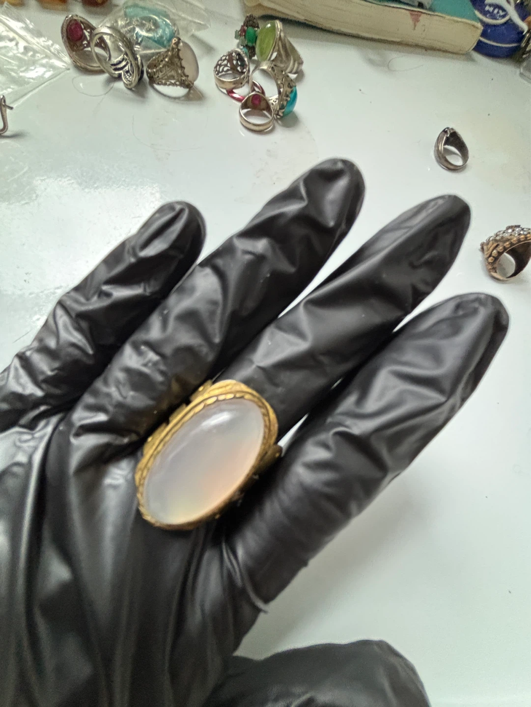 Large Oval Stone Statement Ring