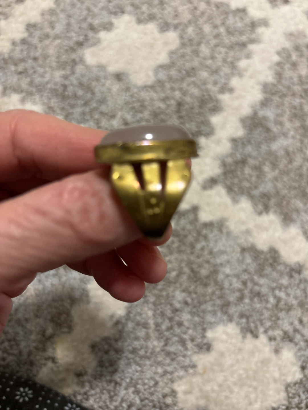 Large Oval Stone Statement Ring - photo 2