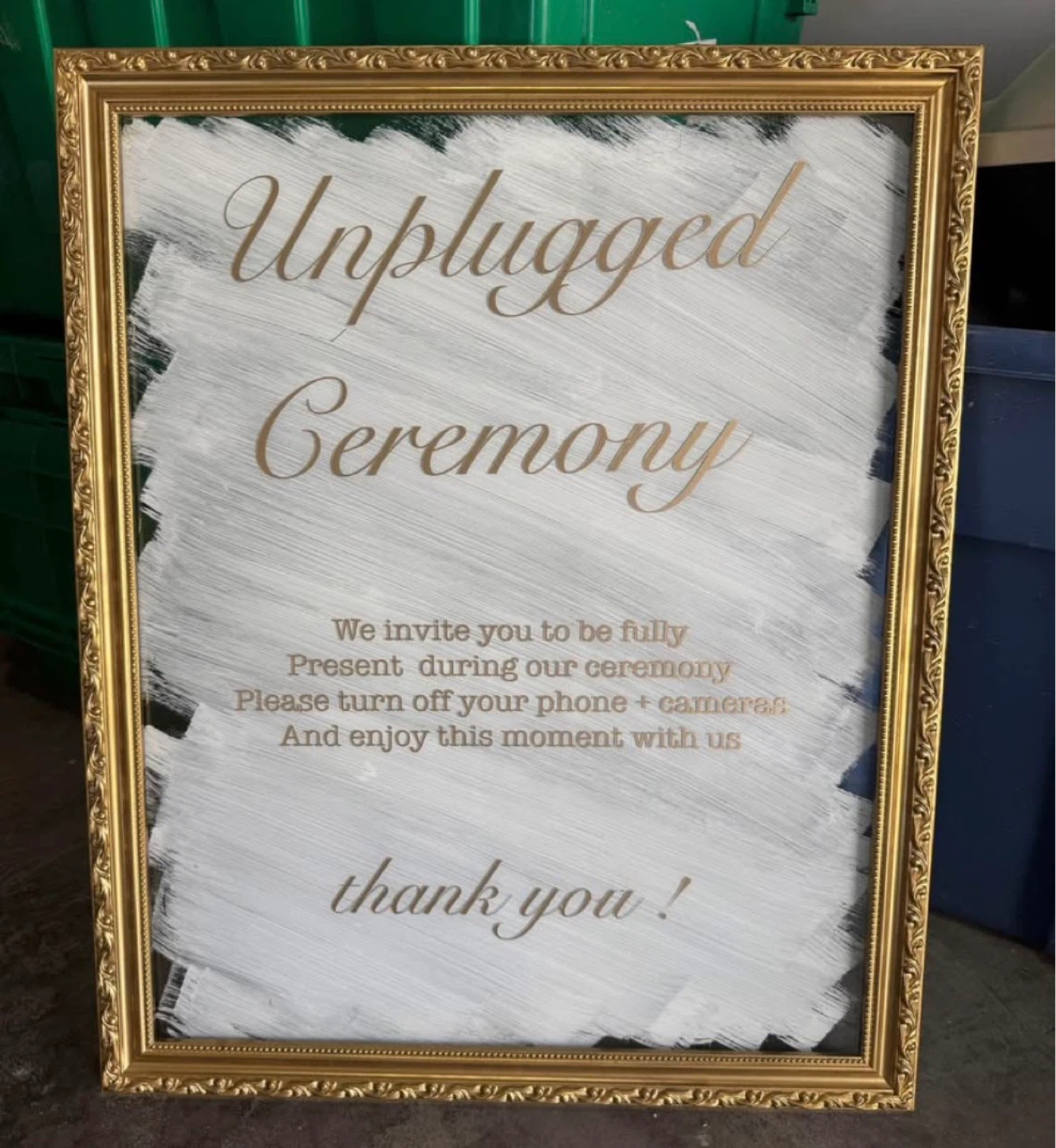 Unplugged Ceremony Sign