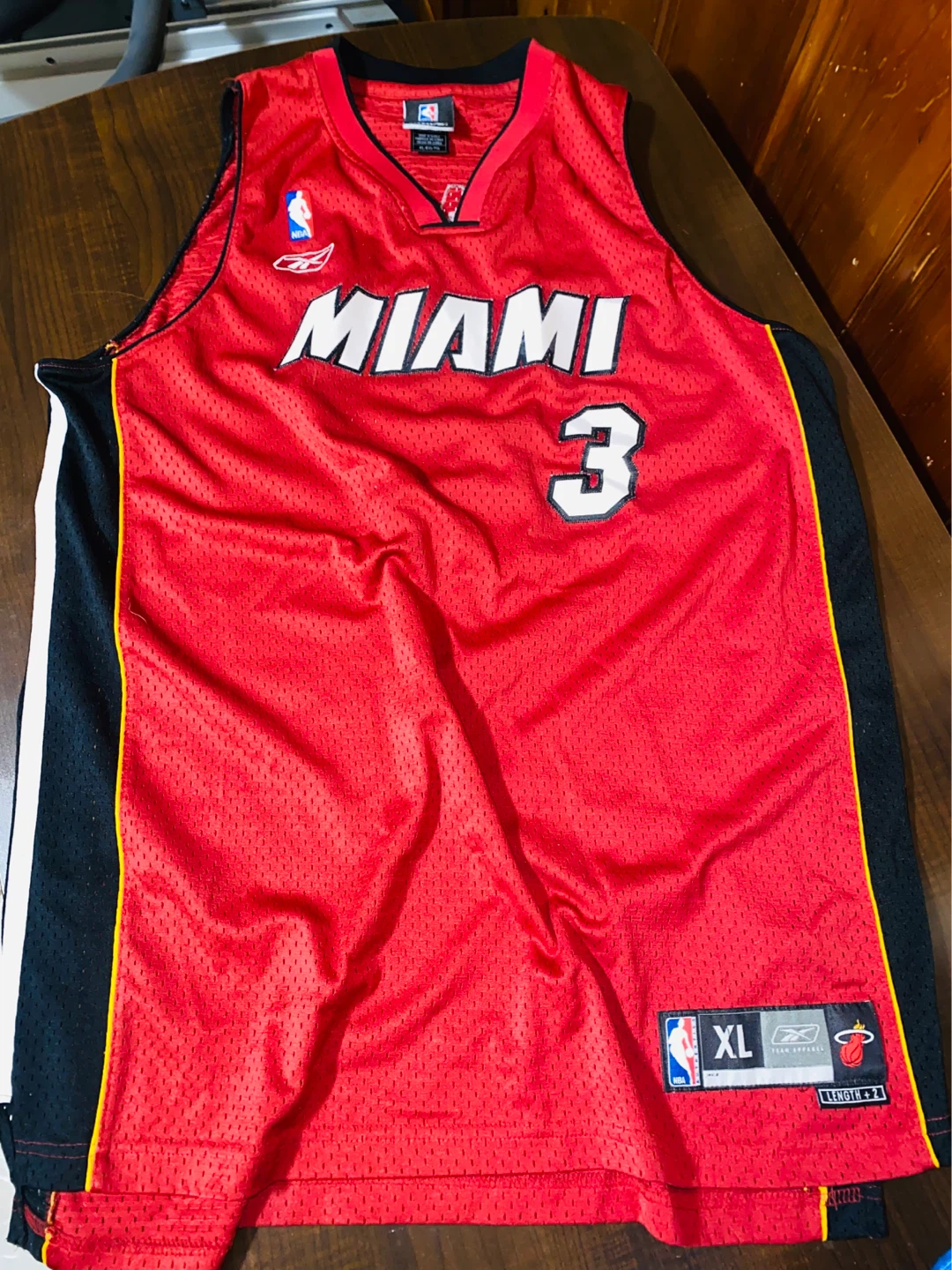 Reebok Miami Heat Dwyane Wade #3 Jersey XL