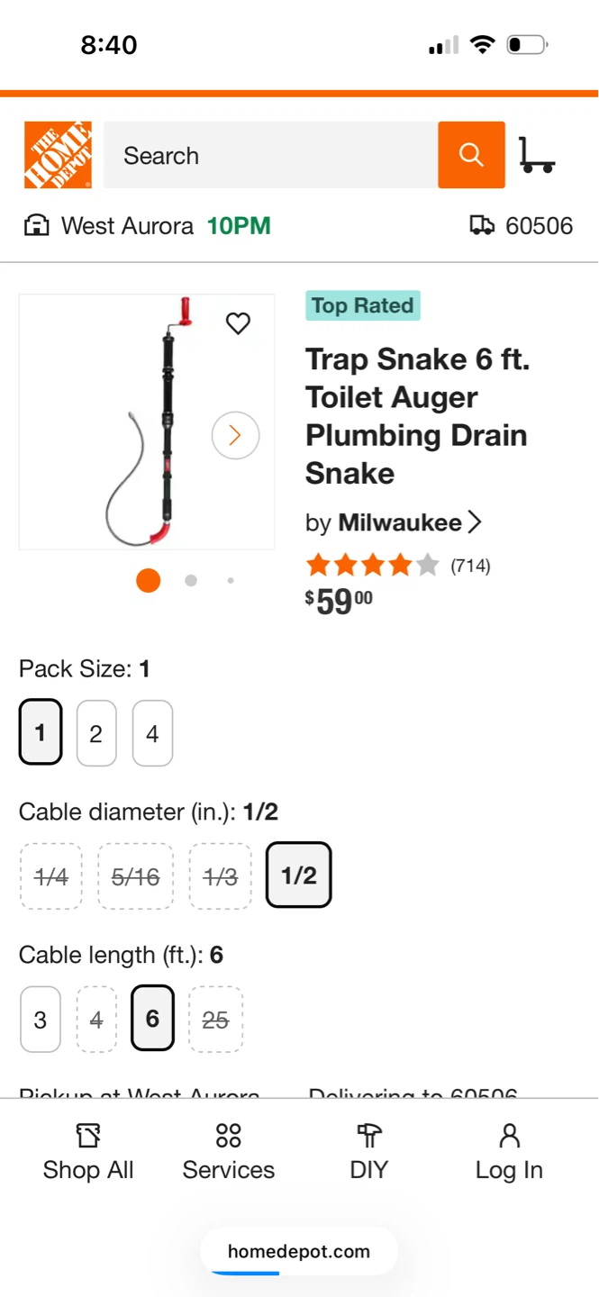 Milwaukee trap snake used works fine
