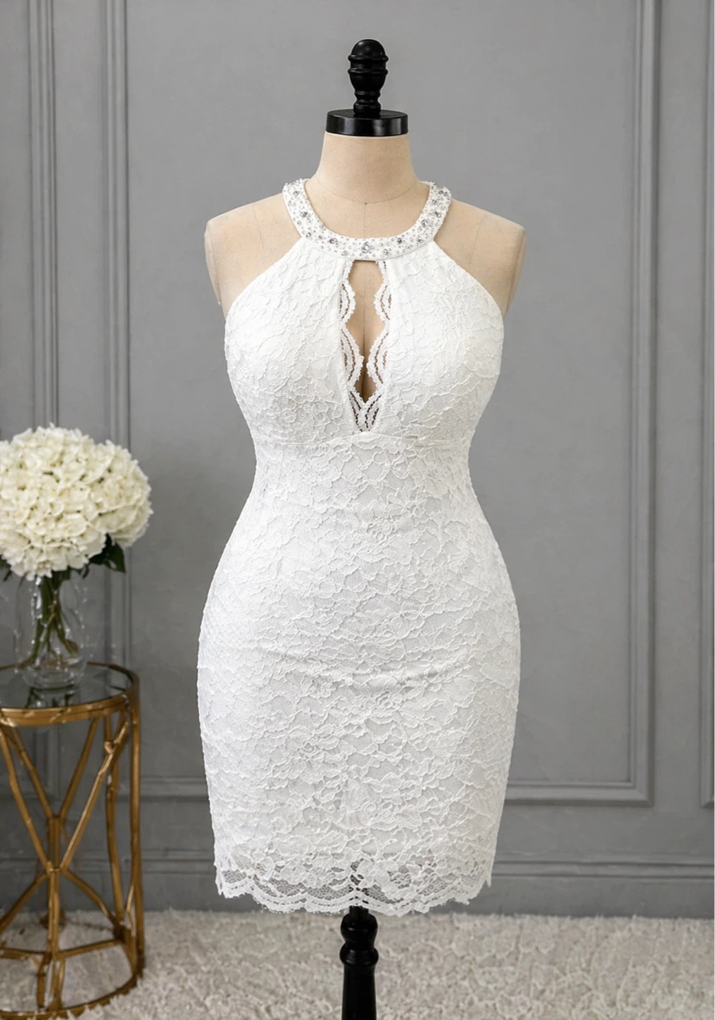 David’s Bridal Halter Wedding Dress