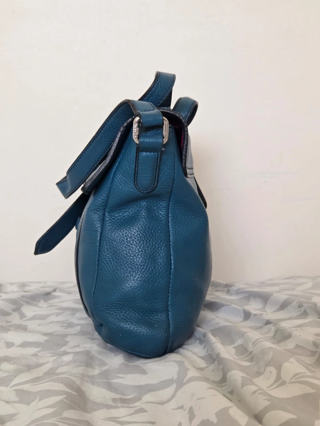 Blue TOUS Leather Shoulder Bag with Tassel - photo 3