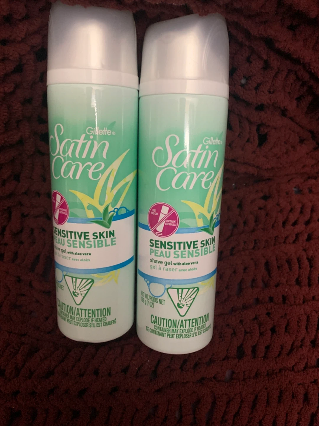 Gillette Satin Care Sensitive Skin Shave Gel Twin Pack