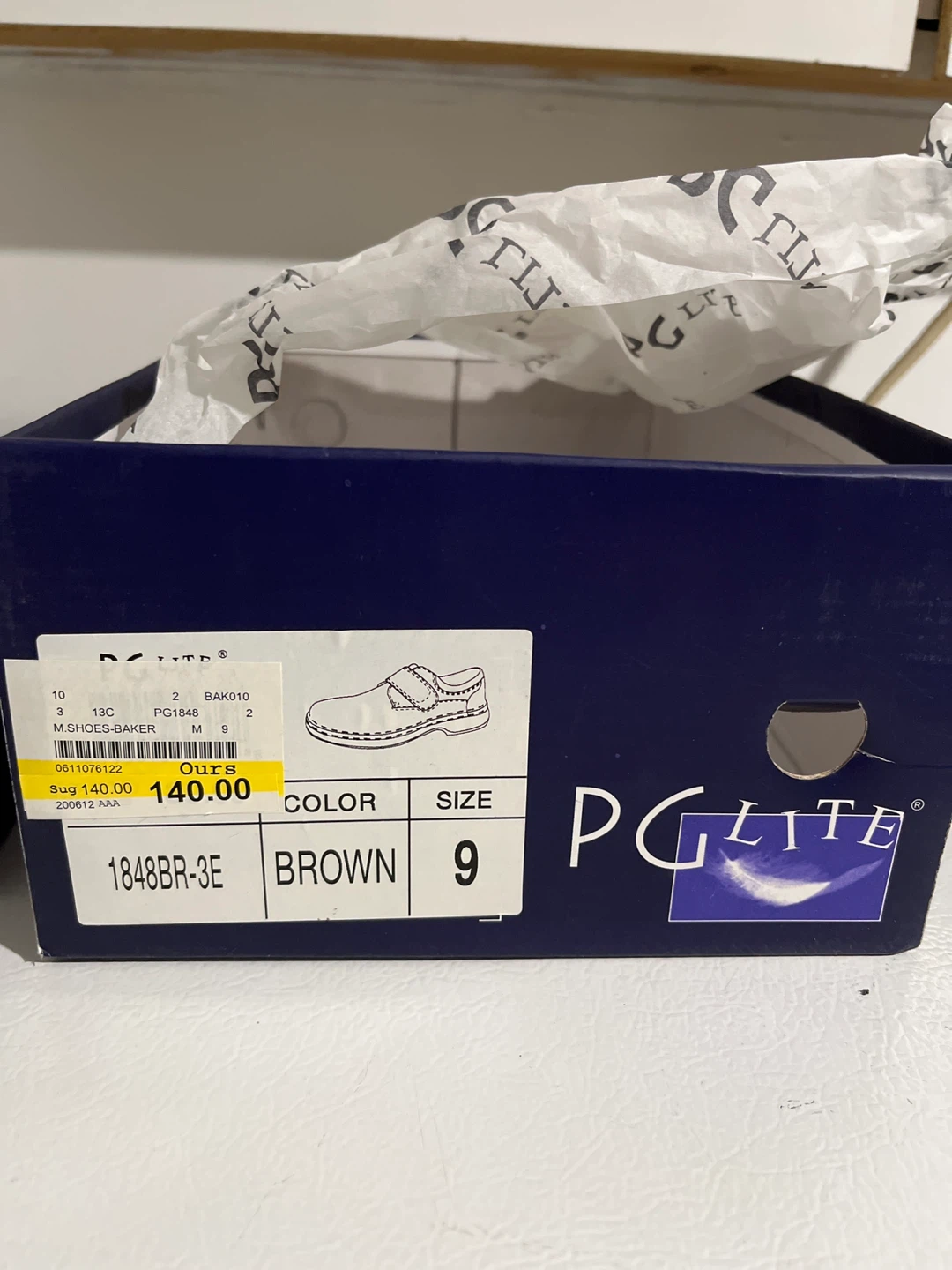 PG Lite Men’s Brown Leather Shoes - Size 9 - photo 5