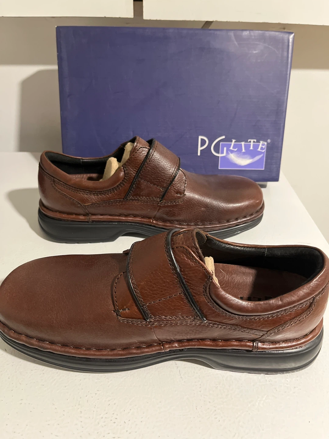 PG Lite Men’s Brown Leather Shoes - Size 9