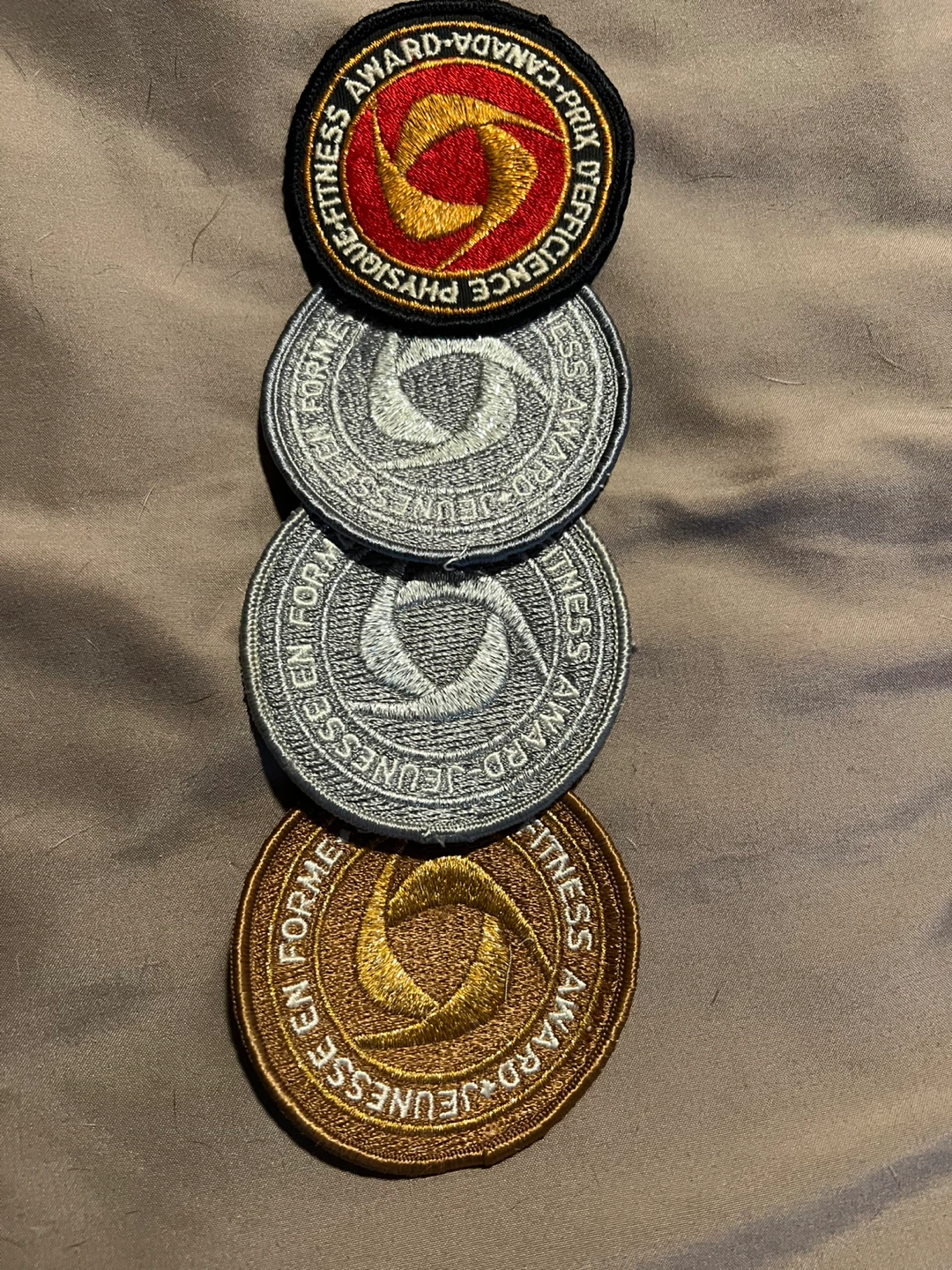 4 Vintage Canada Fitness Award Patches