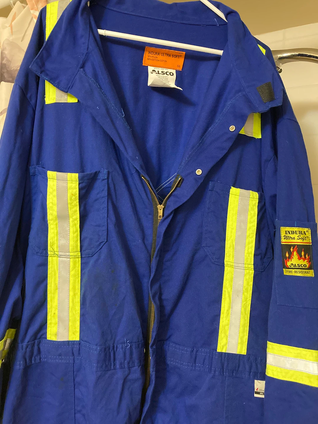 Alsco Indura Ultra Soft Fire Resistant Coveralls Size 56