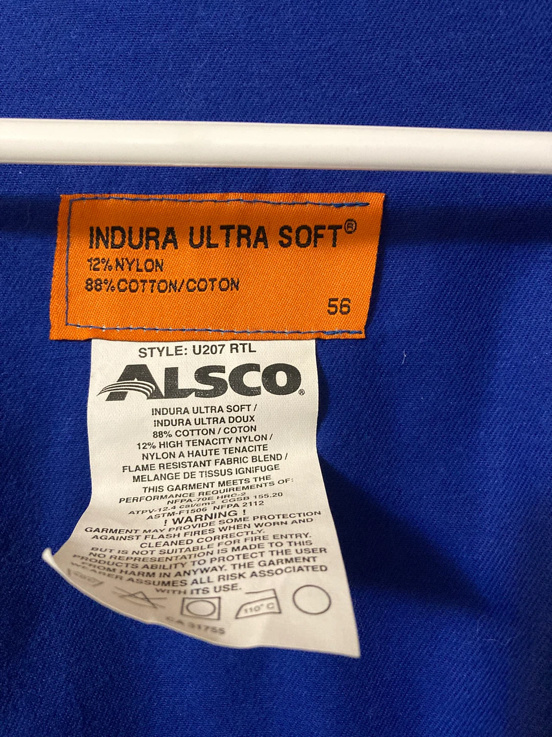 Alsco Indura Ultra Soft Fire Resistant Coveralls Size 56 - photo 3
