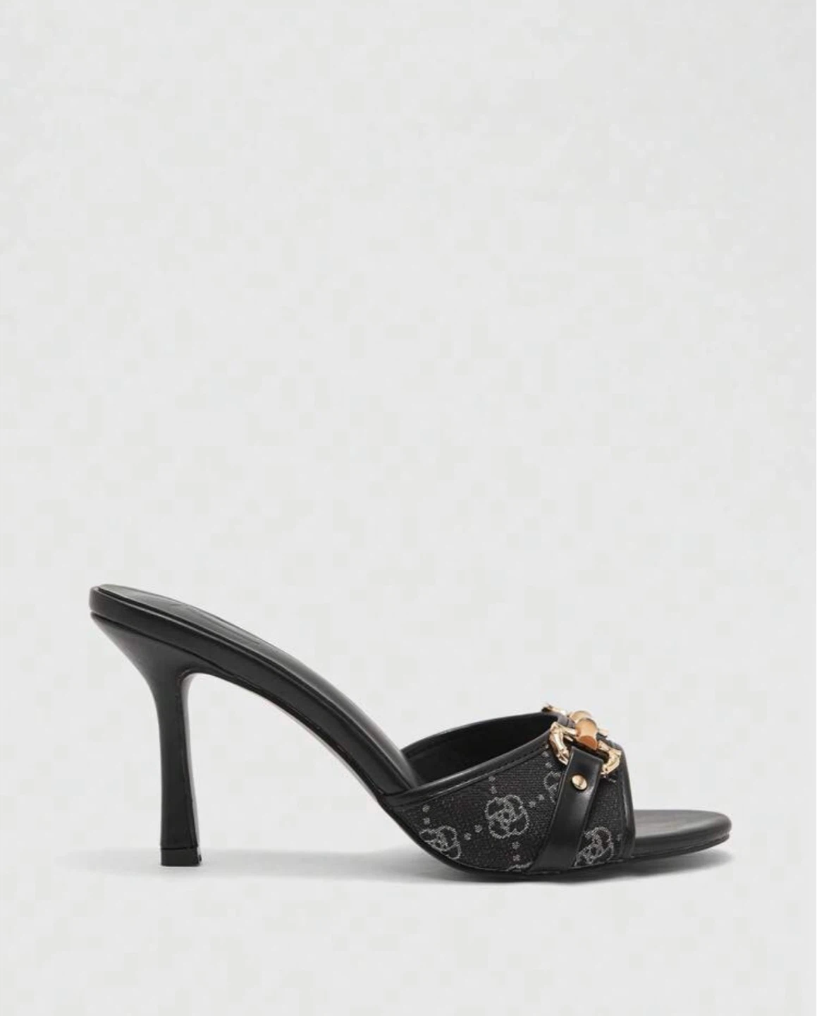 Black Kitty High Heels with Bamboo Detail - photo 2