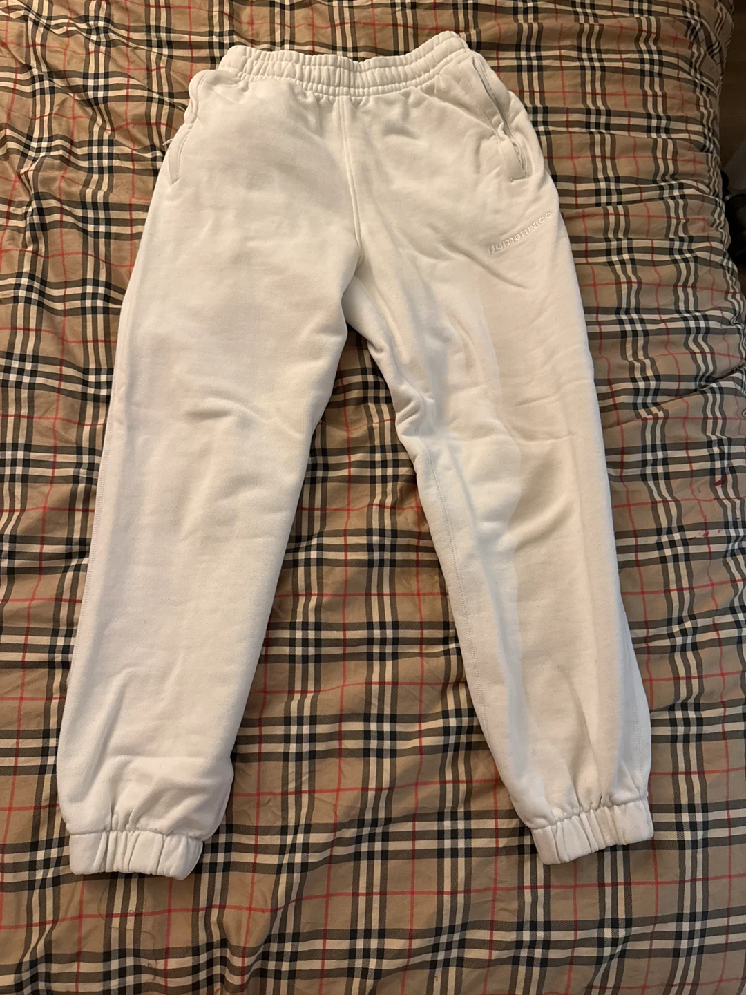 Unisex Adidas Humanrace Sweatpants White Medium