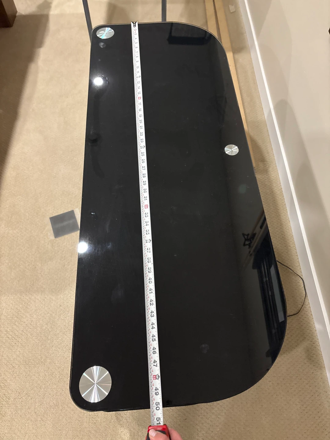 Black 3-Tier Glass Entertainment TV Stand - photo 2