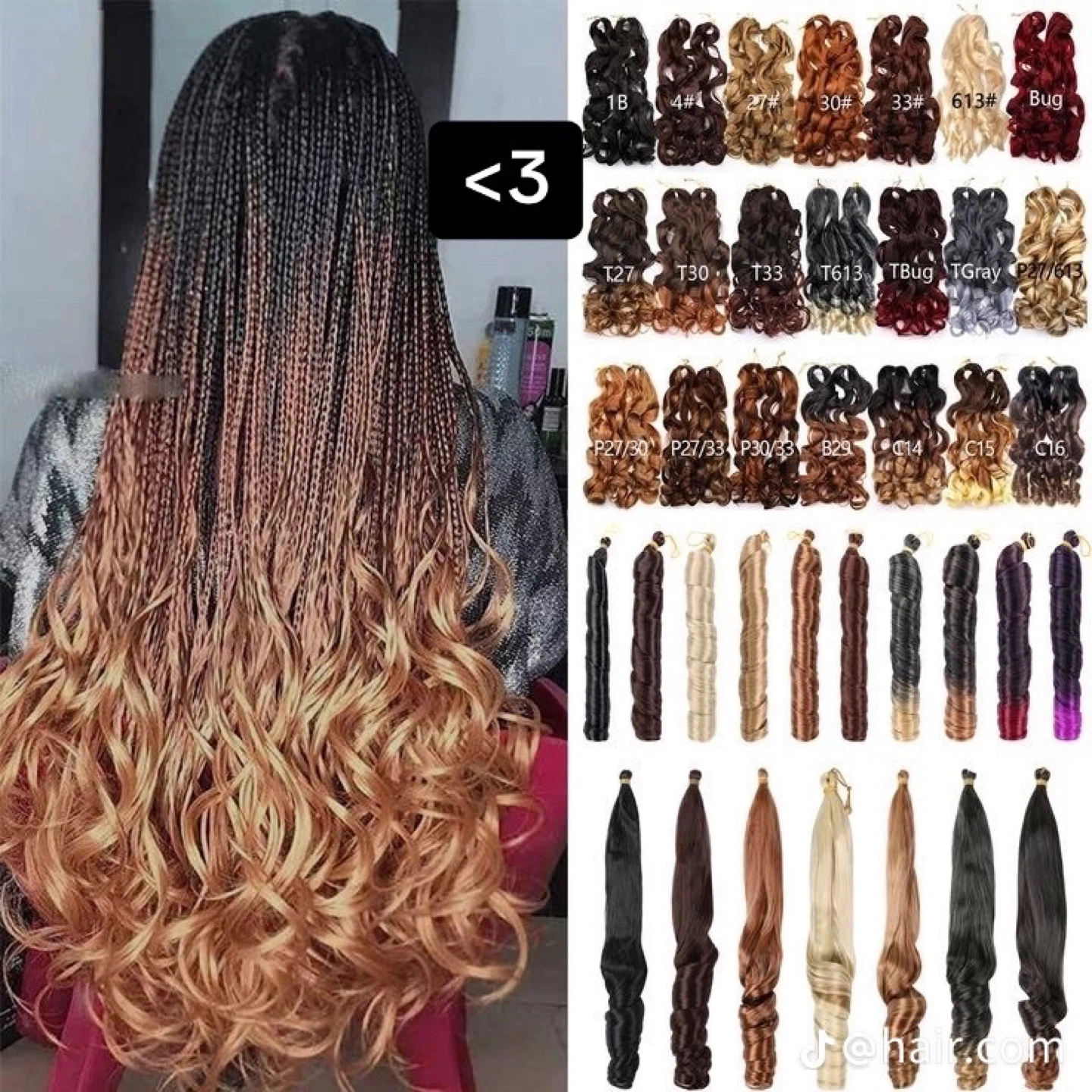 Braided Crochet Hair Extensions with Curly Ends - photo 2