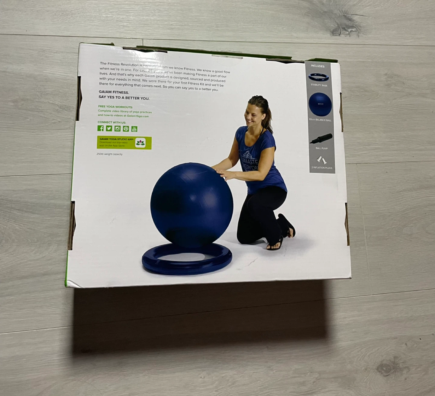 Gaiam Balance Ball Chair Kit (65cm) Core Workout + Home Office - photo 2