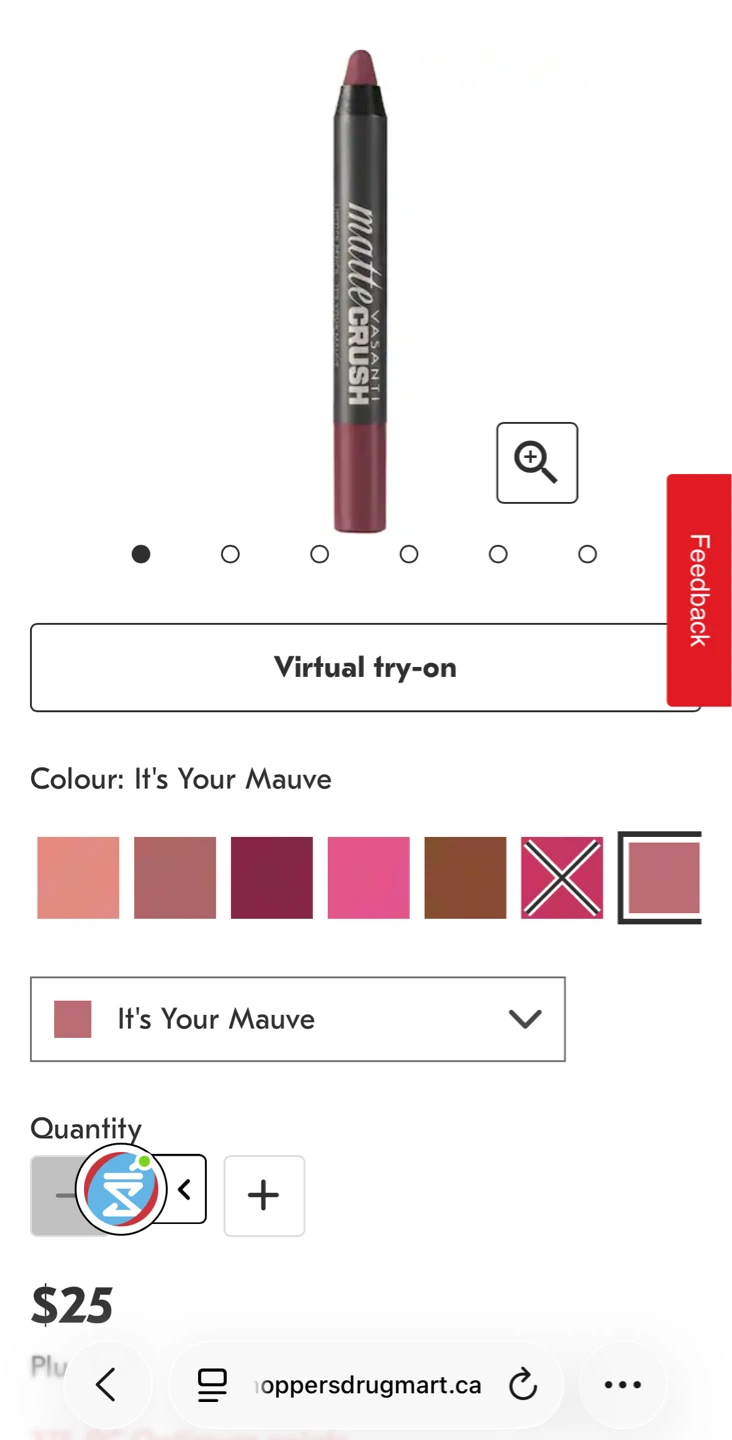 Vasanti Matte Crush Lipstick Pencil - It's Your Mauve - photo 2