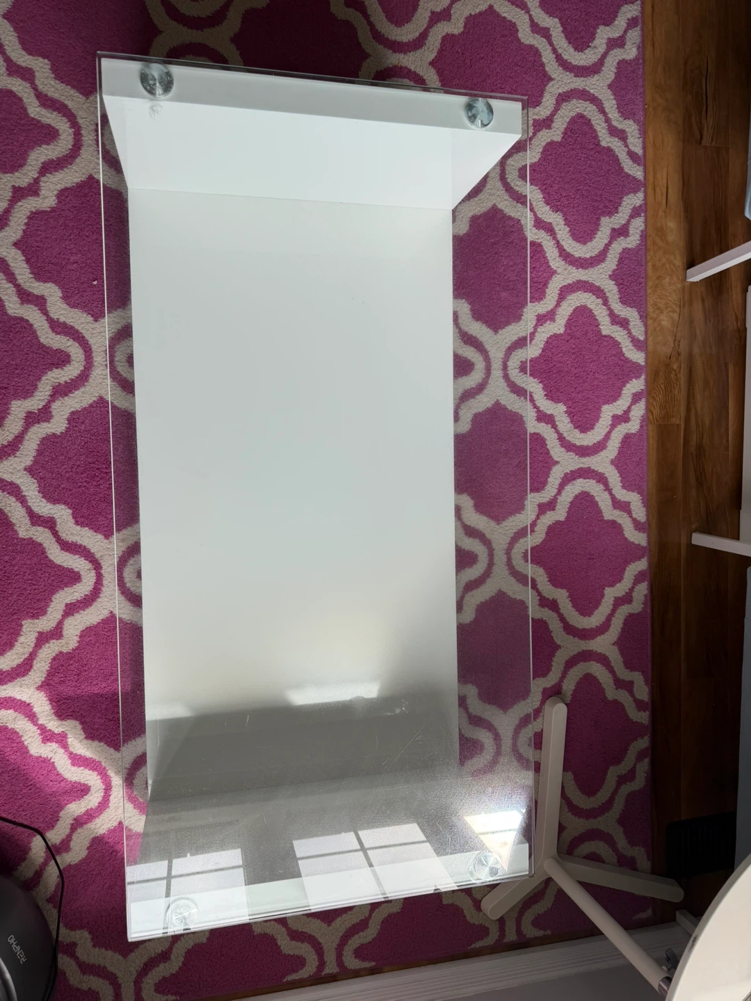 White Coffee Table with Glass Top - photo 4