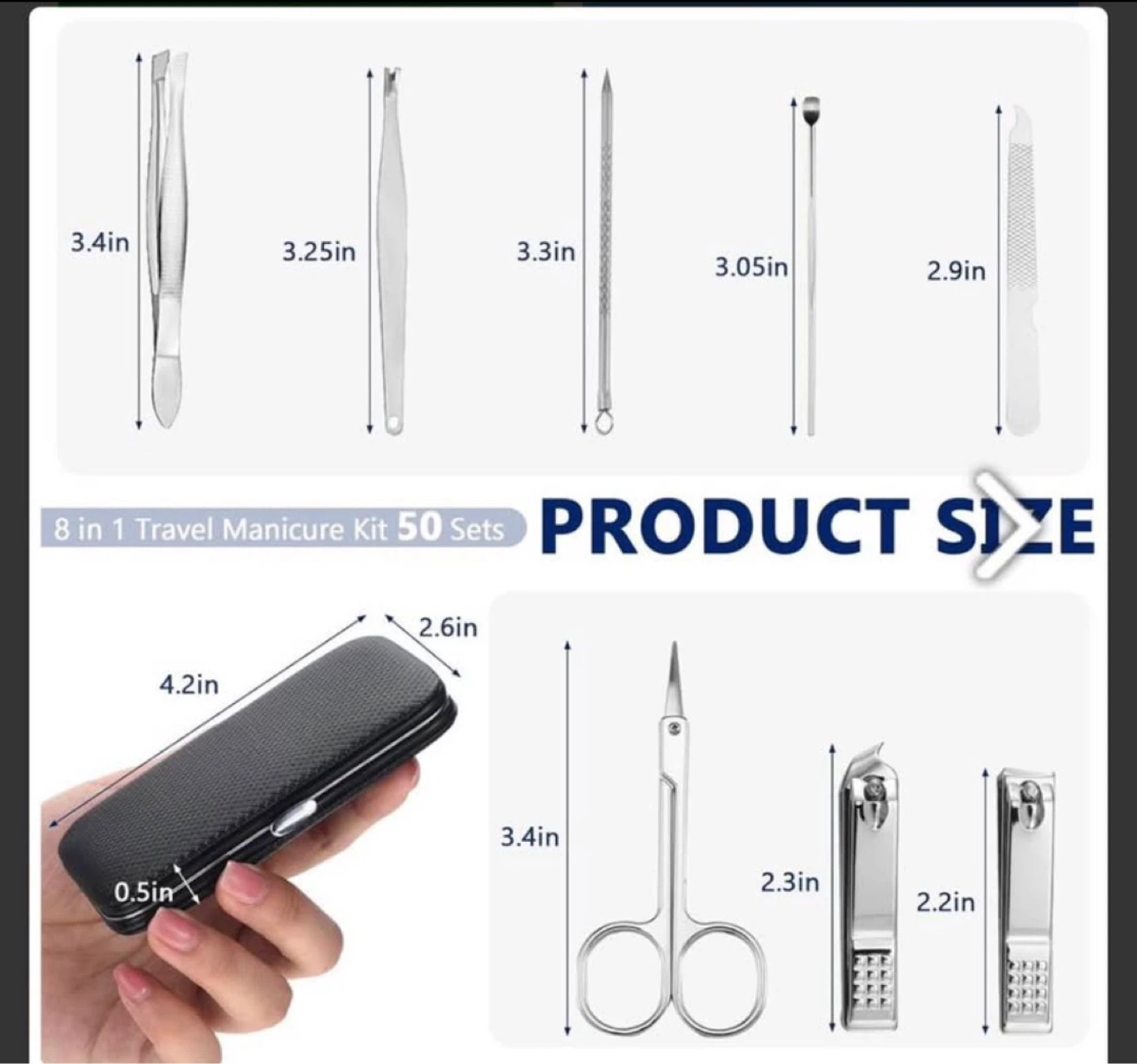 8 in 1 Travel Manicure Kit - 50 Sets - photo 3