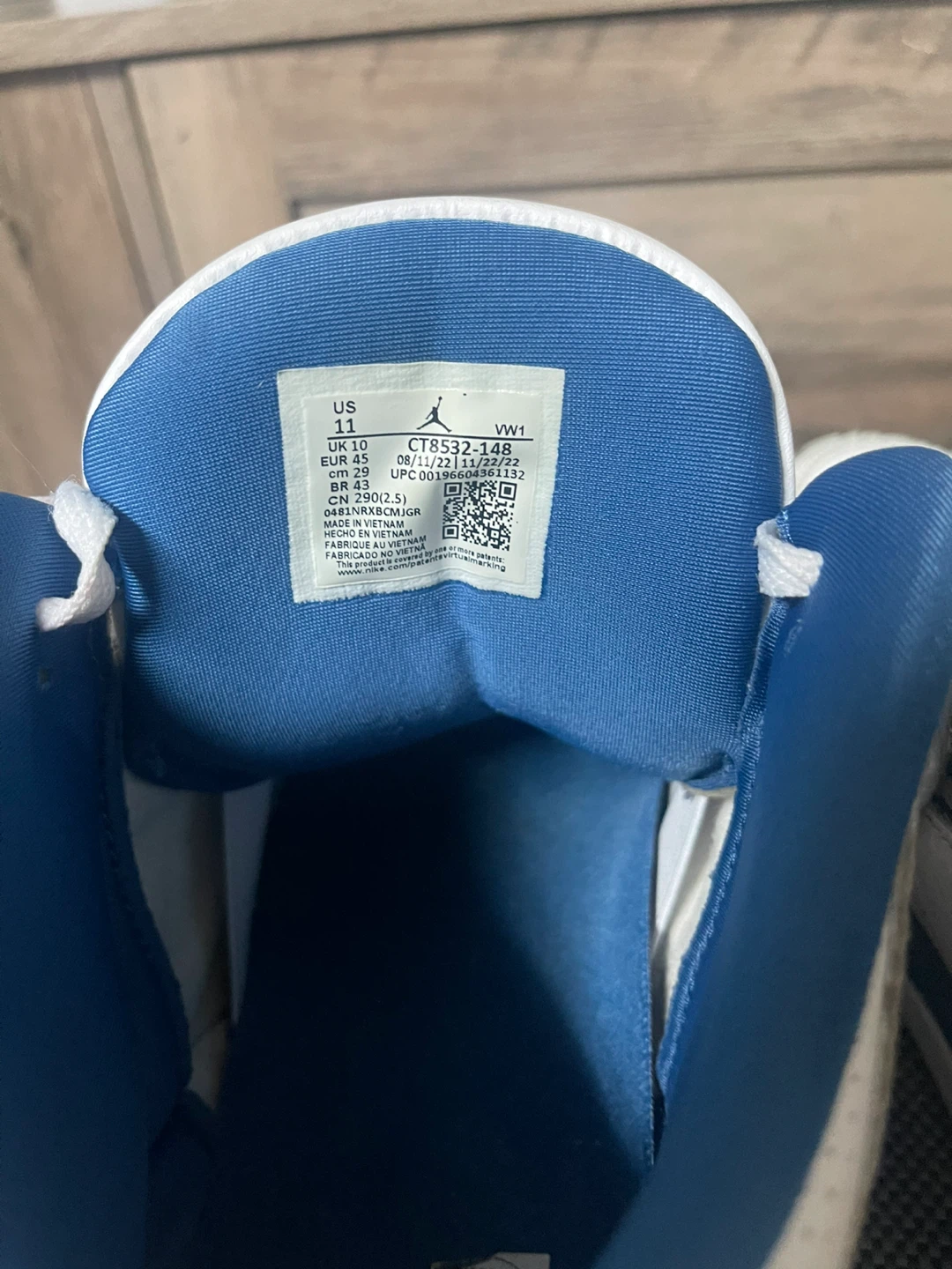 Air Jordan 3 Retro White Racer Blue US 11 - photo 5