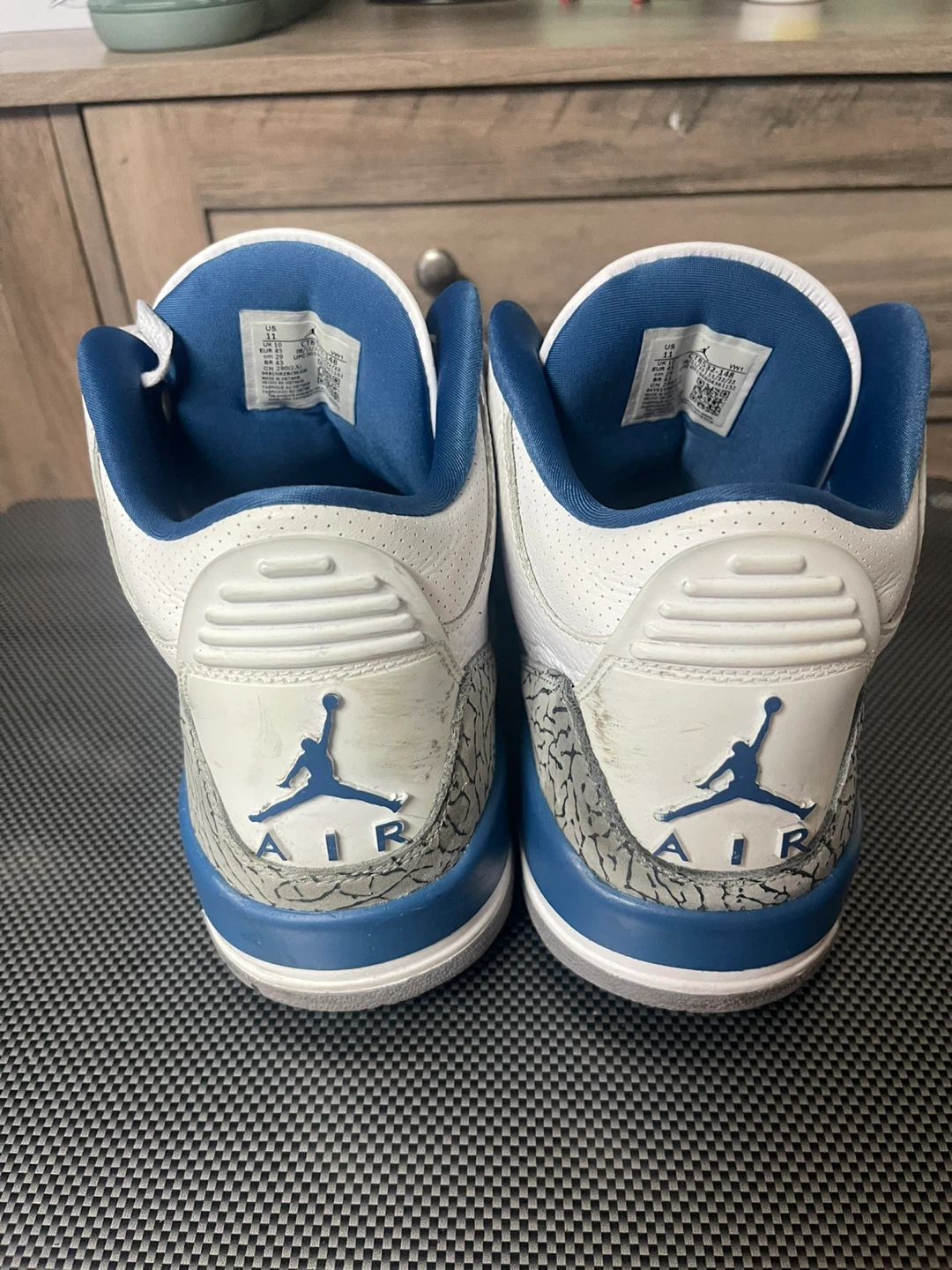 Air Jordan 3 Retro White Racer Blue US 11 - photo 4