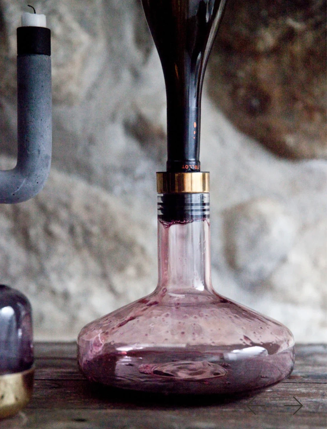 Audo Copenhagen Deluxe Gold Wine Breather - photo 2
