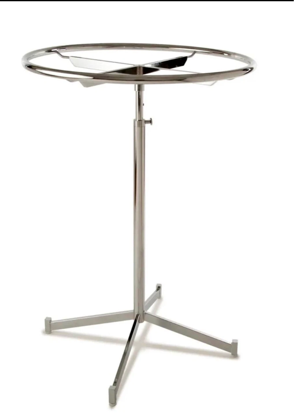Round Clothing Display Rack on Wheels